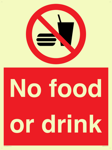 No food or drink